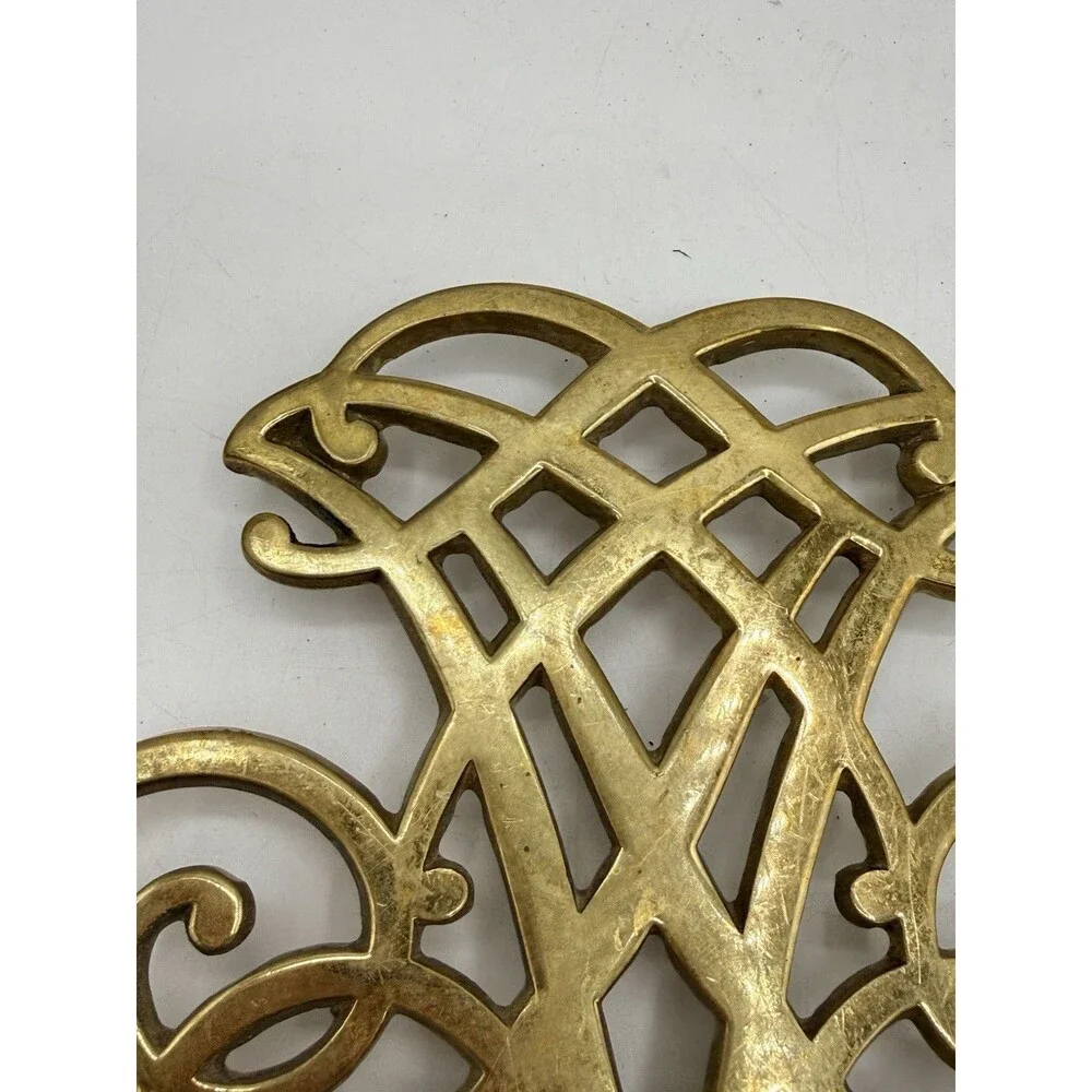 Virginia Metalcrafters Brass Thomas Jefferson Cipher Monticello Trivet CW 10-15